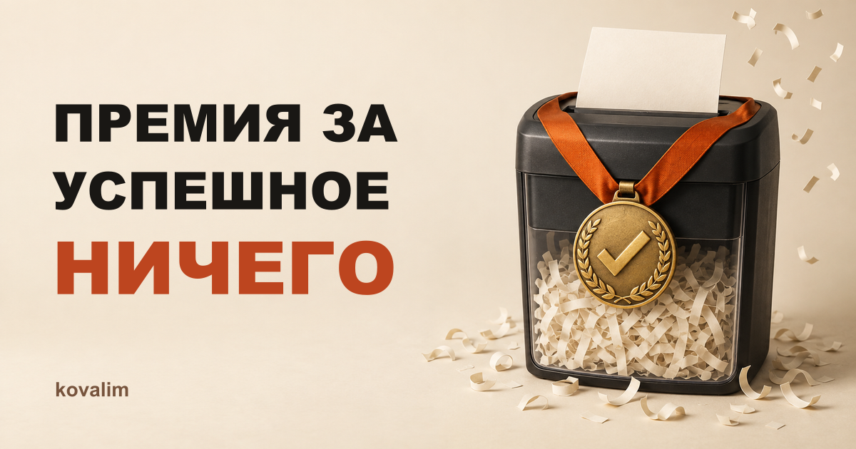 Премия за успешное ничего. Шредер с медалью, kovalim.